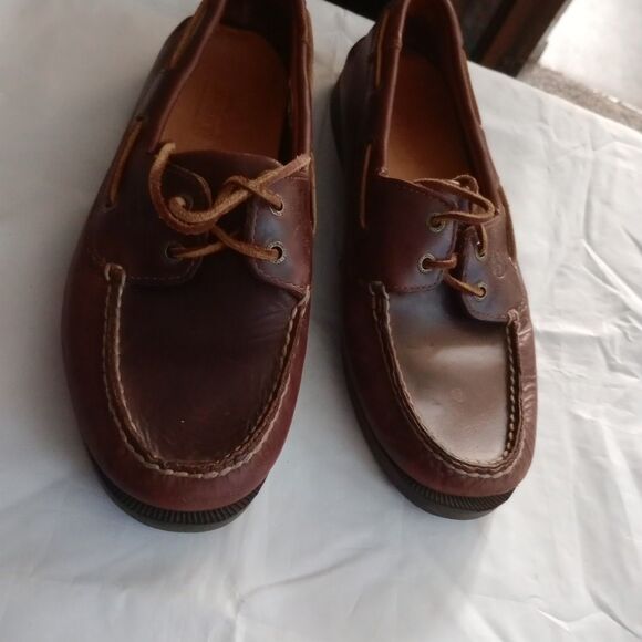 Timberland Men's 10.5 M Topsider Brown Moc Leather 9498 Smart Comfort - Picture 1 of 11